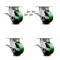 Service Caster 4 Inch Kingpinless Green Poly on Steel Wheel Caster Set Brake and Swivel Lock SCC-KP30S420-PUR-GB-SLB-BSL-4 - alternate 1